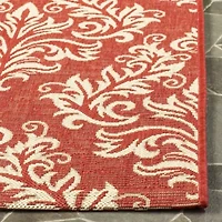 Safavieh Courtyard Collection Domhnall Floral Indoor/Outdoor Square Area Rug
