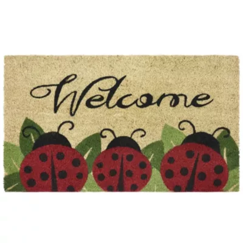 Achim Welcome Ladybugs Coir 18"X30" Doormat