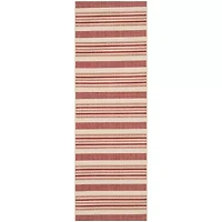 Safavieh Courtyard Collection Ercan Stripe Indoor/Outdoor Runner Rug