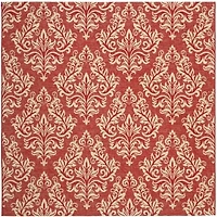 Safavieh Courtyard Collection Domhnall Floral Indoor/Outdoor Square Area Rug