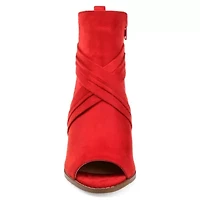 Journee Collection Womens Sabeena Booties Wedge Heel Zip