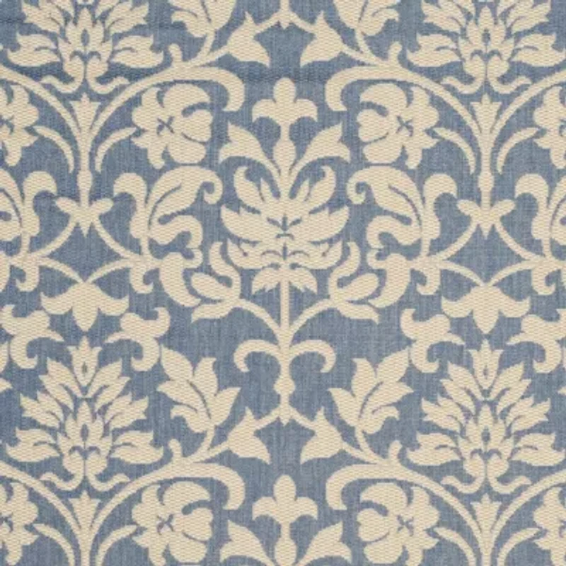 Safavieh Courtyard Collection Lyla Floral Indoor/Outdoor Square Area Rug