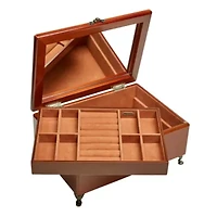 Mele and Co Kinsley Walnut-Finish Jewelry Box
