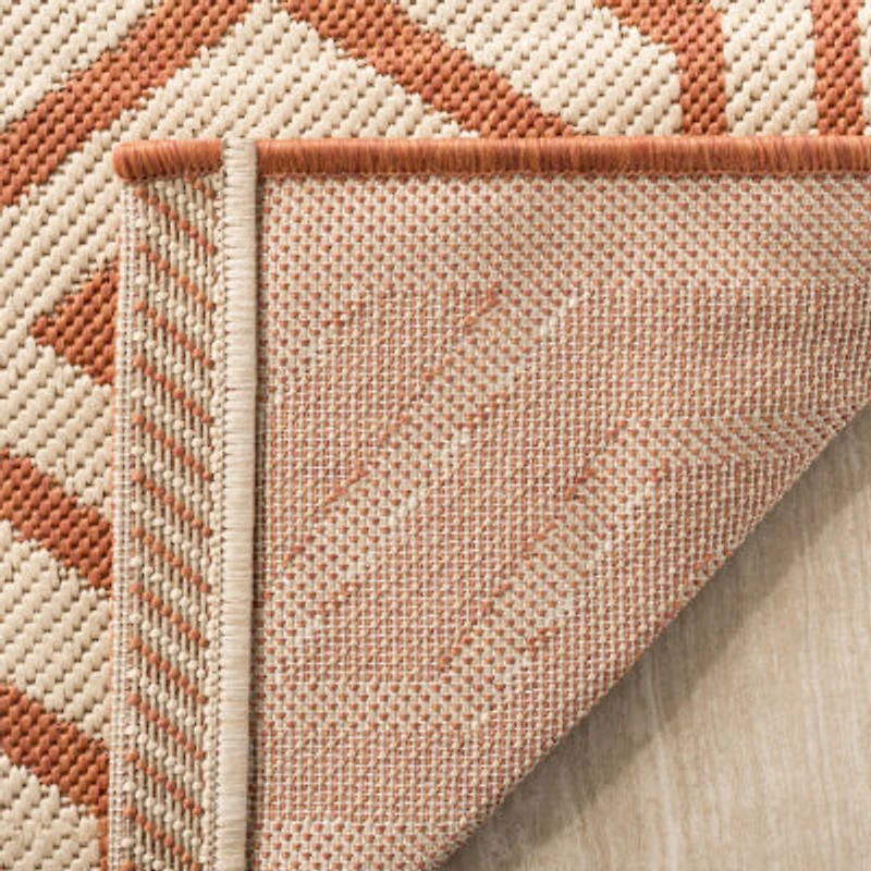 Safavieh Courtyard Collection Dorothy Geometric Indoor/Outdoor Runner Rug