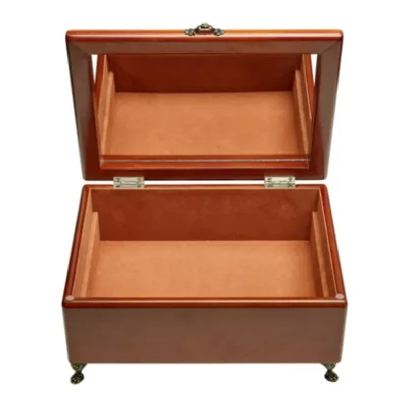 Mele and Co Kinsley Walnut-Finish Jewelry Box