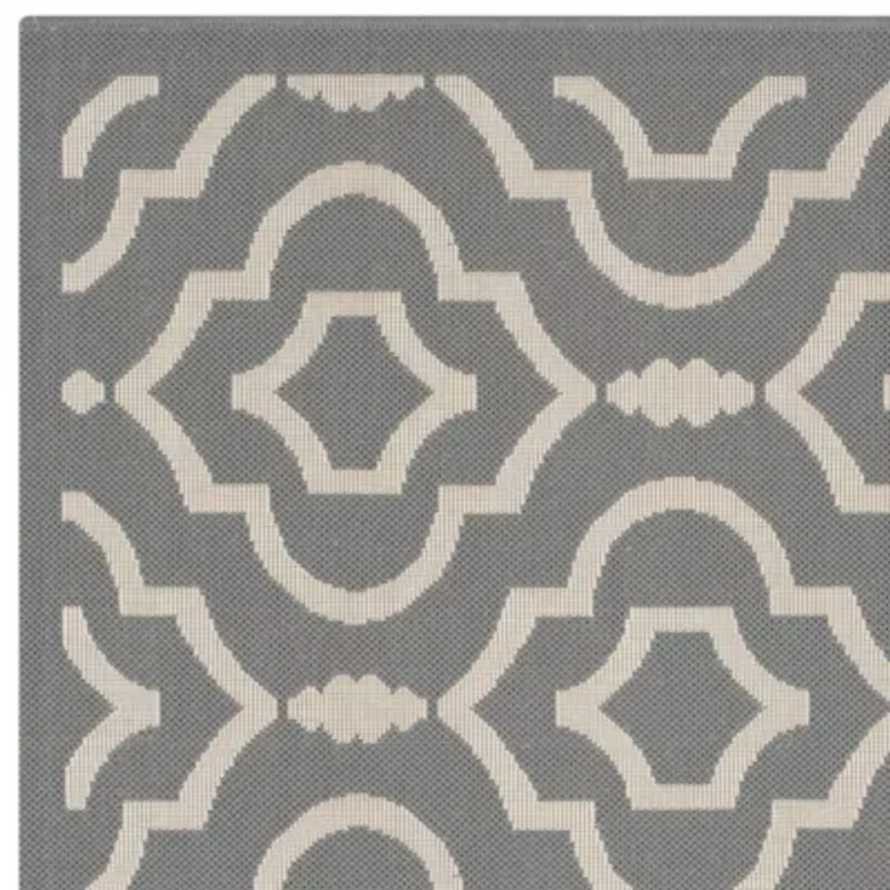 Safavieh Courtyard Collection Meryll Geometric Indoor/Outdoor Square Area Rug