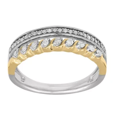 Womens 1/5 CT. Natural White Diamond 10K Gold Band