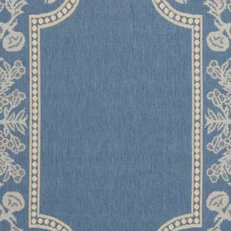 Safavieh Courtyard Collection Kestrel Oriental Indoor/Outdoor Round Area Rug