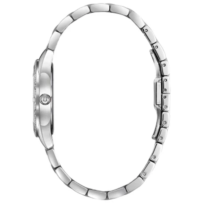 Bulova Sutton Womens Silver Tone Stainless Steel Bracelet Watch 96r228