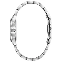 Bulova Sutton Womens Silver Tone Stainless Steel Bracelet Watch 96r228