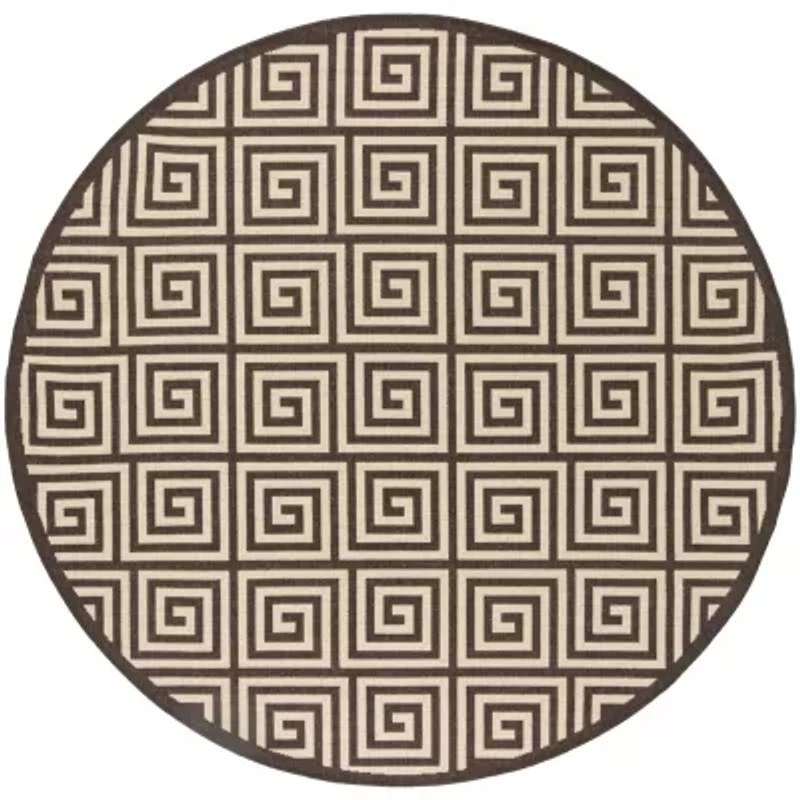 Safavieh Linden Collection Zoie Geometric Round Area Rug