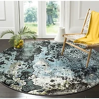 Safavieh Glacier Collection Eunice Geometric Round Area Rug