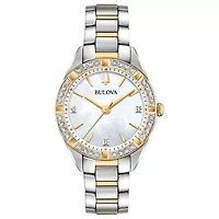 Bulova Sutton Womens Two Tone Stainless Steel Bracelet Watch 98r263