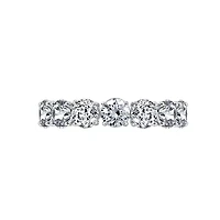 Diamonart® Cubic Zirconia Sterling Silver Eternity Band Ring