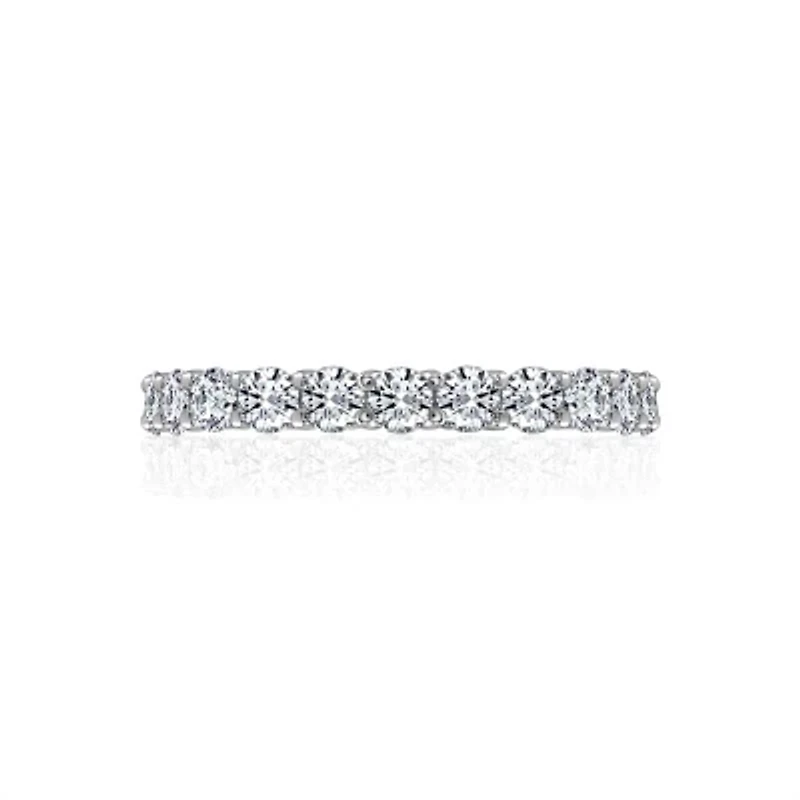 Diamonart® Cubic Zirconia Sterling Silver Eternity Band Ring