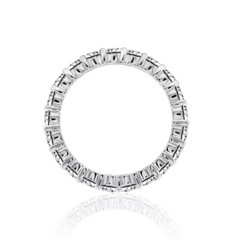 Diamonart® Cubic Zirconia Sterling Silver Eternity Band Ring