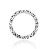 Diamonart® Cubic Zirconia Sterling Silver Eternity Band Ring