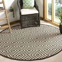 Safavieh Linden Collection Zoie Geometric Round Area Rug