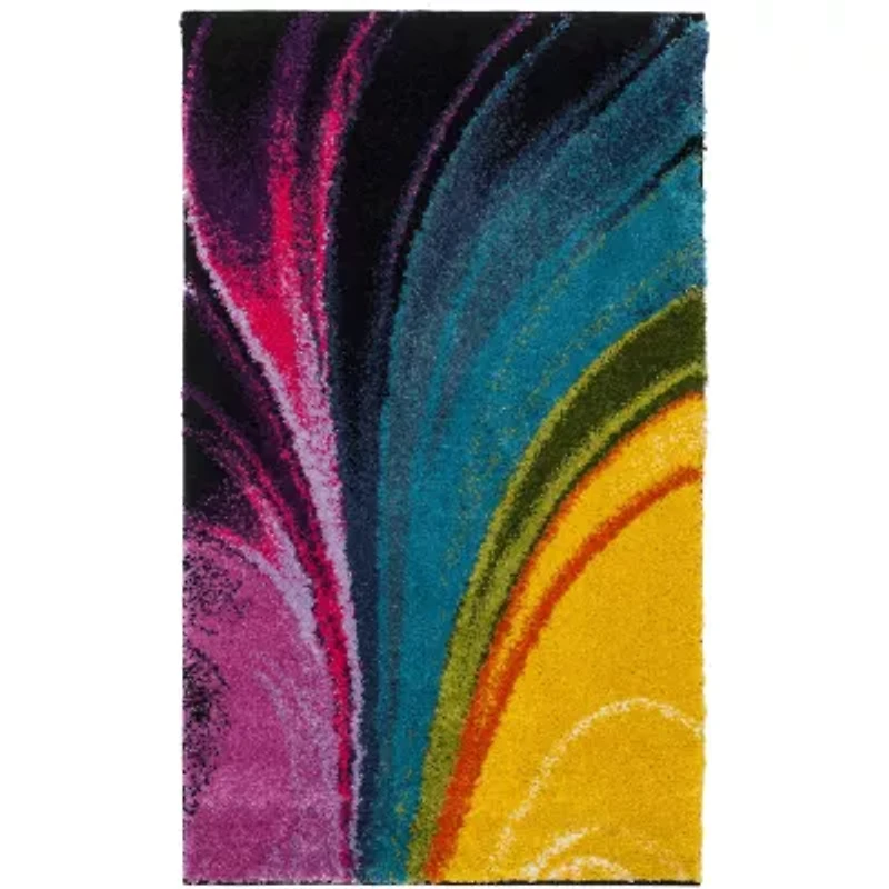 Safavieh Teague Abstract Shag Rectangular Rugs