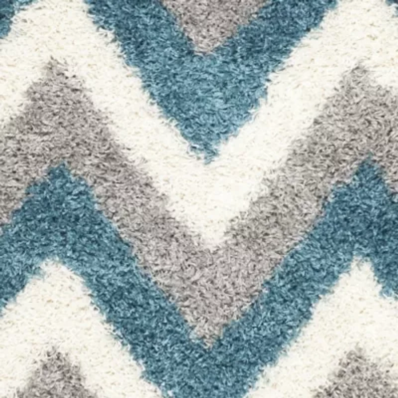 Safavieh Shag Kids Collection Byron Geometric Runner Rug