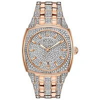 Bulova Phantom Mens Two Tone Stainless Steel Bracelet Watch 98b324