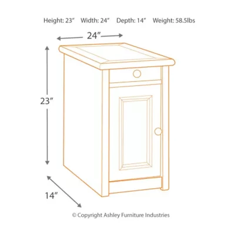 Signature Design by Ashley® Roanoke Storage Chairside Table