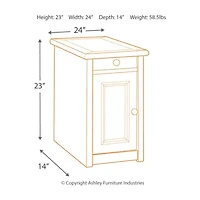 Signature Design by Ashley® Roanoke Storage Chairside Table