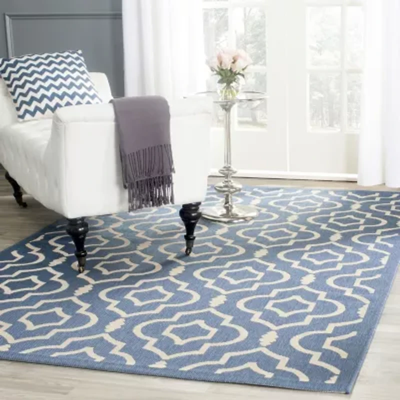 Safavieh Courtyard Collection Meryll Geometric Indoor/Outdoor Area Rug
