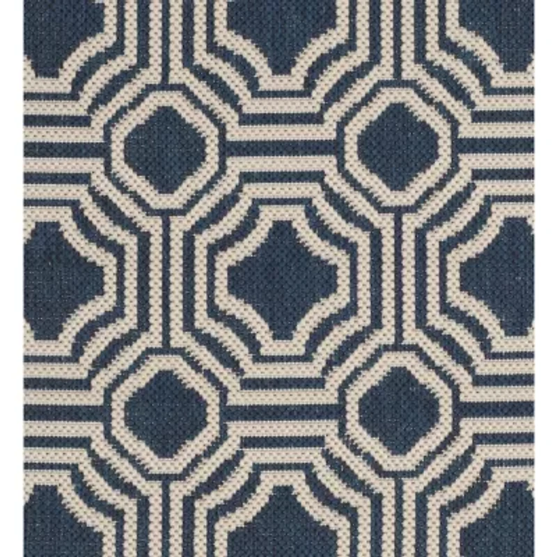 Safavieh Courtyard Collection Torma Geometric Indoor/Outdoor Square Area Rug