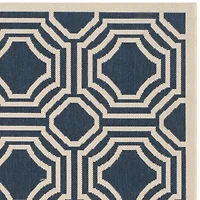 Safavieh Courtyard Collection Torma Geometric Indoor/Outdoor Square Area Rug