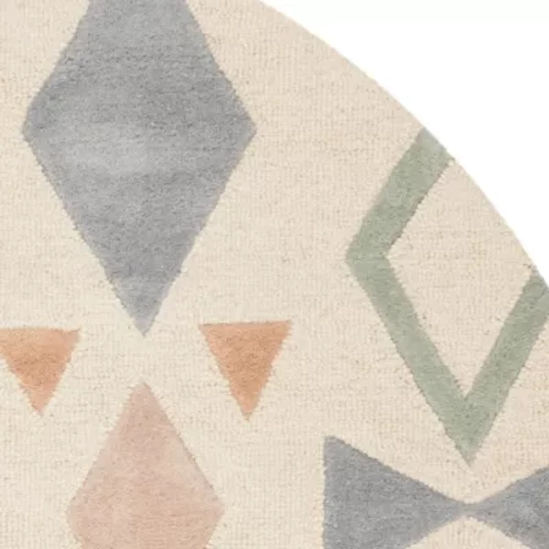 Safavieh Kids Collection Myron Geometric Round Area Rug