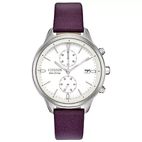 Citizen Womens Chronograph Purple Strap Watch Fb2000-11a