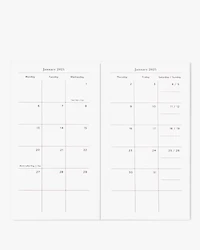 Ladybug Dot 2025 Personal Bookblock Calendar Refill