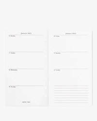 Ladybug Dot 2025 Personal Bookblock Calendar Refill