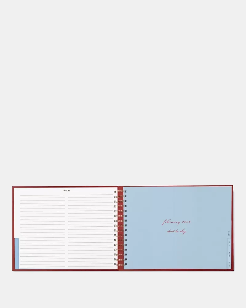 Mostly On Time 2026 12-month Horizontal Planner