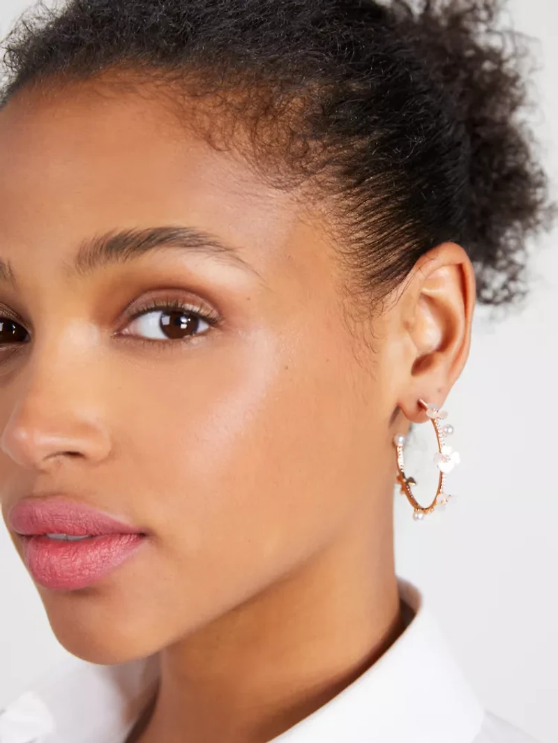 Precious Pansy Scatter Hoops