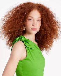 Poplin One-shoulder Sabrina Dress
