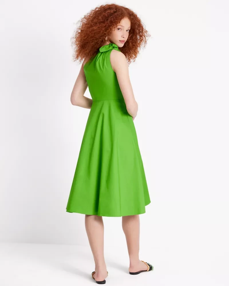 Poplin One-shoulder Sabrina Dress