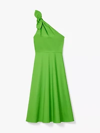 Poplin One-shoulder Sabrina Dress