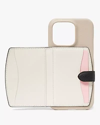 Morgan Colorblocked iPhone 15 Pro Cardholder Case