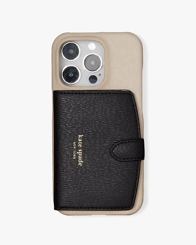 Morgan Colorblocked iPhone 15 Pro Cardholder Case