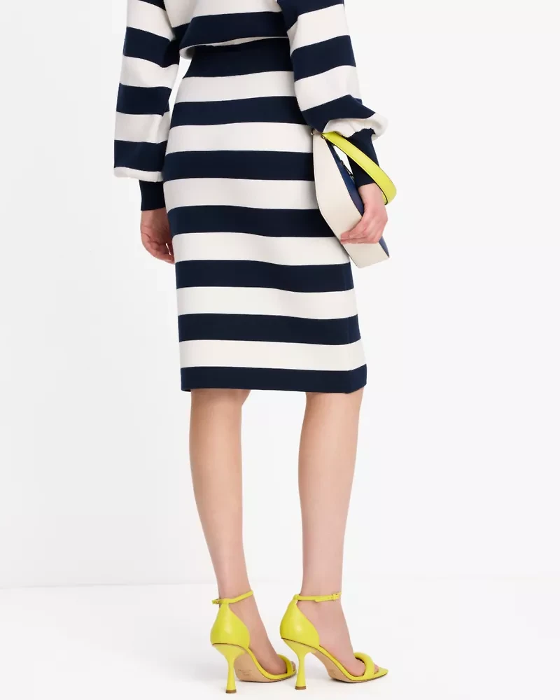 Awning Stripe Pencil Skirt