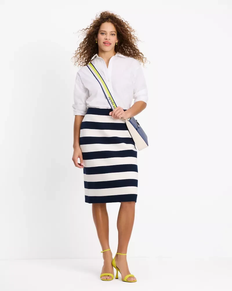 Awning Stripe Pencil Skirt