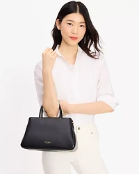 Grace Fine Grain Leather Medium Satchel