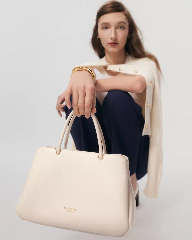 Grace Fine Grain Leather Medium Satchel