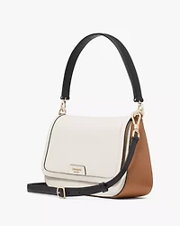 Hudson Colorblocked Convertible Flap Shoulder Bag