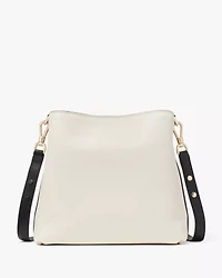 Hudson Colorblocked Pebbled Leather Shoulder Bag