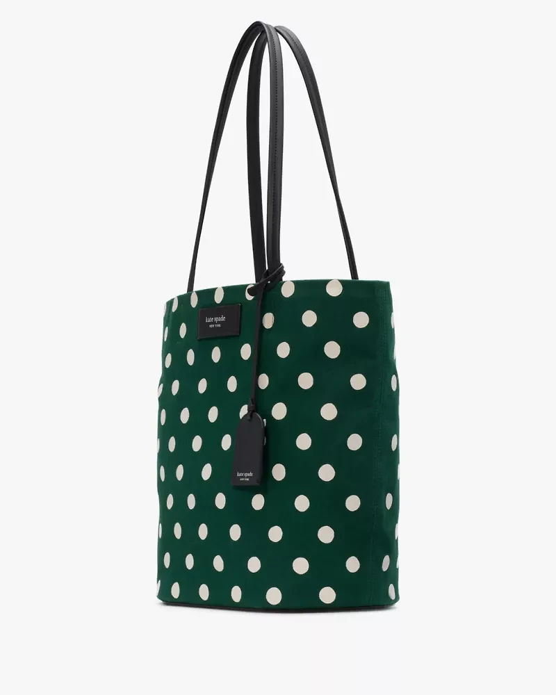 On Purpose Sunshine Dot Printed Canvas Large Tote