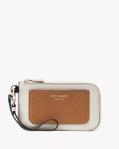 Ava Colorblocked Coin Card Case Wristlet