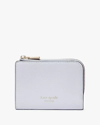 Ava Colorblocked Pebbled Leather Zip Bifold Wallet